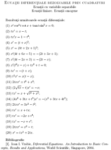 Ecuatii diferentiale rezolvabile prin cuadraturi